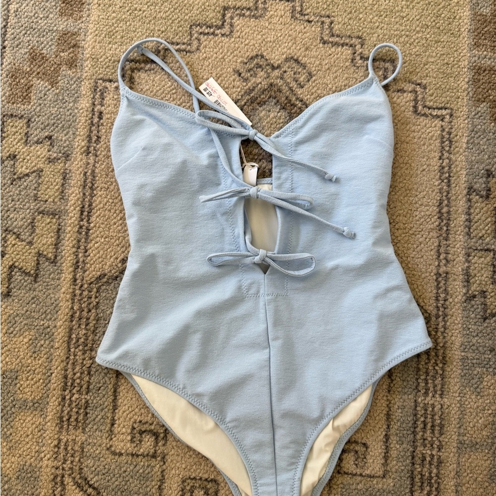 Lisa Marie Fernandez Light Blue One Piece Swimsuit